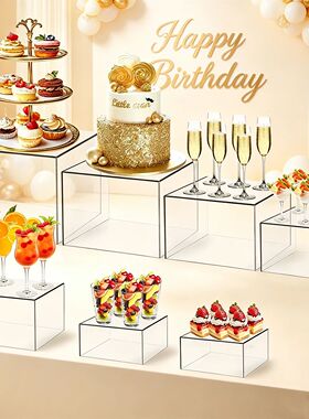 4/5/6/7/8pcs transparent acrylic cake racks and dessert disp
