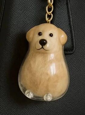 1PCS Dog Hair Storage Pendant Keychain Cute Pet Hair Collect