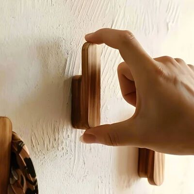 4PCS Bohemian Solid Wood Creative Wall Door Back Shelf Simpl