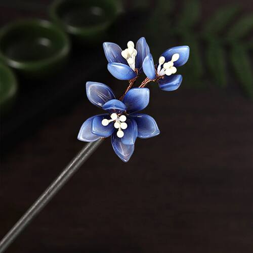 Chinese Hanfu Hair Sticks Forks Girls Flower Hairpins Fairy
