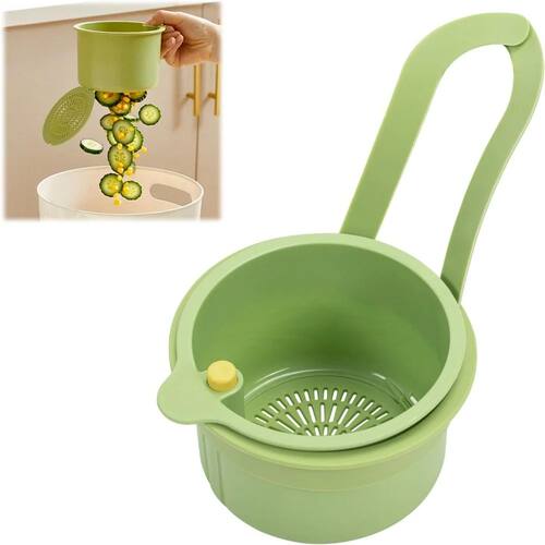 1PC Creative Sink Hanging Strainer Basket Openable Bottom Co