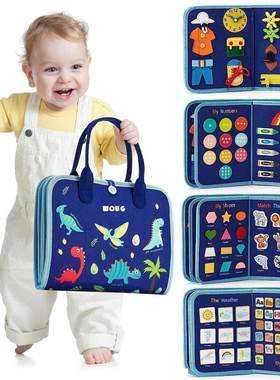 Toddlers Travel Busy Board for Boys Girls Montessori Toys fo