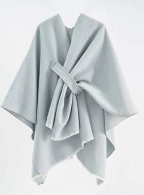 large split shawl warm cloak cape 斗篷披风开叉披肩女秋冬保暖