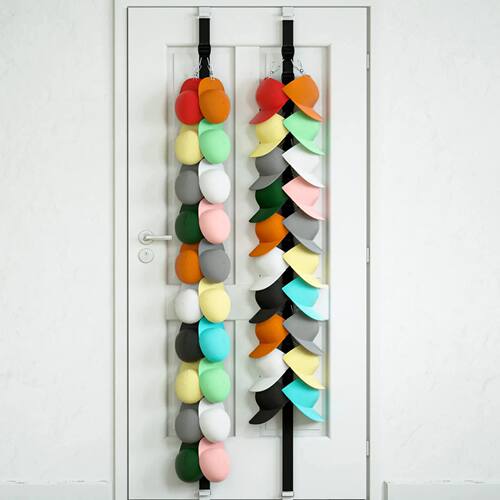 1pc Over Door Cap Rack  Holds Up To 20 Baseball Caps and Hat