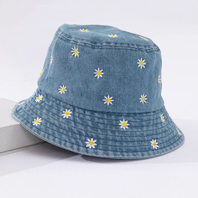 Little Daisy Embroidered Fisherman Hat for Women in Spring a