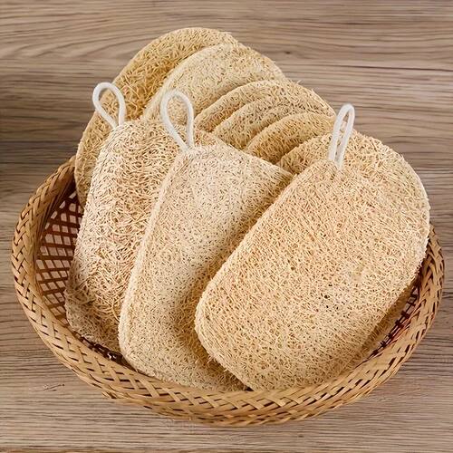 10pcs Loofah Sponges - Natural Exfoliating Body Scrubber | B