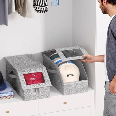 Stackable Dust-proof Boxes Baseball Cap Storage Box Stackabl