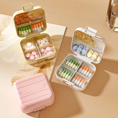 7 Grids Pills Organizer Case,Mini Portable Pill Boxs,Tablet