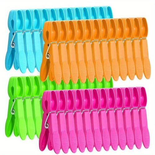 48/24Pcs Plastic Clothespins Hanging Pegs Clothes Clips Clot