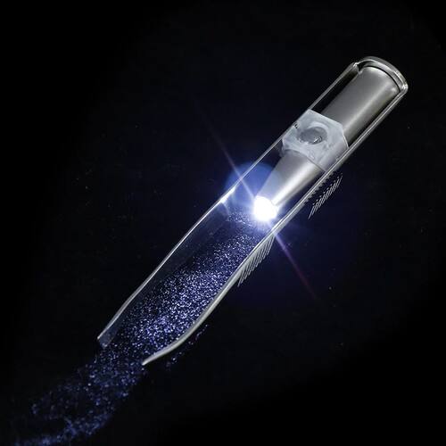 1Pcs Led Light Stainless Steel Make Up Tool Eyebrow Beauty H