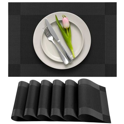 Dining Table Placemats, Washable, Heat-Resistant, PVC Vinyl