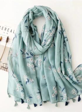 NewSummer Women Scarf Bohemia Flower Beach Shawls and Wraps
