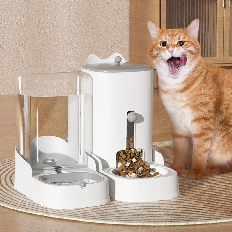 Cat and Dog Feeder Pet Water Dispenser Cat Food Bowl Large C