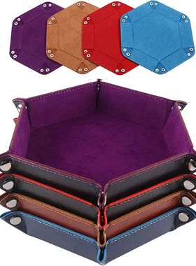 1pc Hexagonal Dice Tray and Miscellaneous Storage Box Board