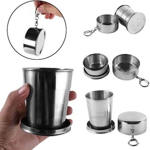 75ml/150ml/250ml Stainless Steel Folding Cup Telescopic Mug