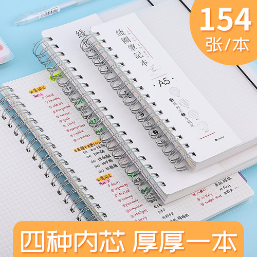 B5 分栏笔记本 四种内页 简约考研横线本