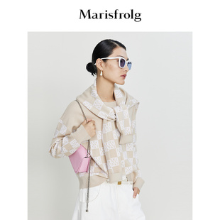 新款 2023春季 玛丝菲尔针织衫 棋盘格套头毛衣 纯羊毛针织衫