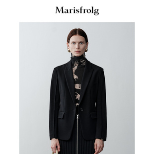 Marisfrolg玛丝菲尔秋季新款休闲职场女性时尚经典收腰西装外套女