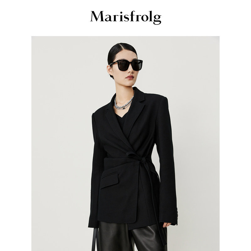【意大利面料】Marisfrolg玛丝菲尔秋季新款休闲修身设计感西装女