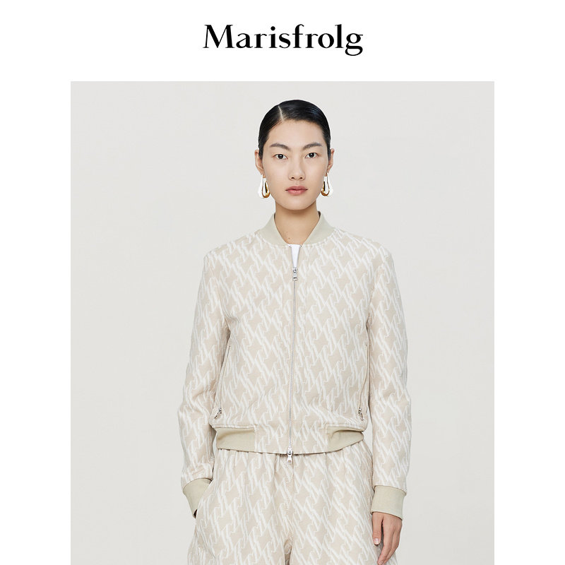 【3D立体提花】玛丝菲尔春季新款菱形格棒球夹克小香风外套,女装/女士精品,短外套,淘宝优惠券,粉丝福利购,淘宝优惠卷