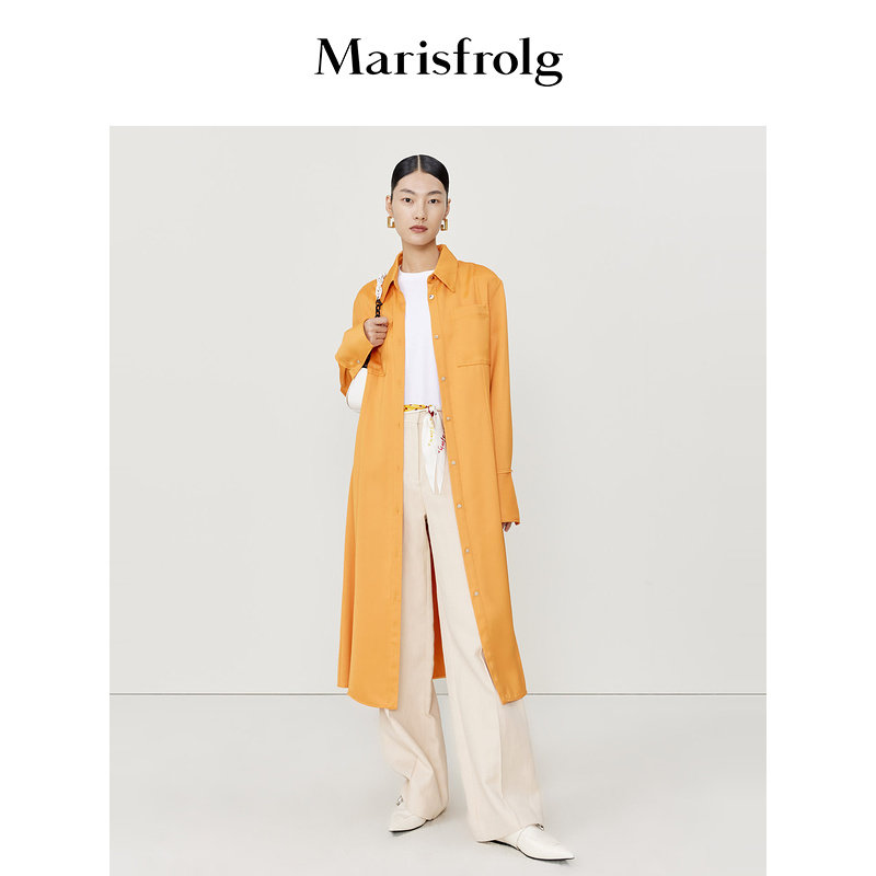 【粉丝专享】玛丝菲尔时尚梵高橙色系贴袋设计多穿长款衬衫连衣裙,女装/女士精品,连衣裙,淘宝优惠券,粉丝福利购,淘宝优惠卷