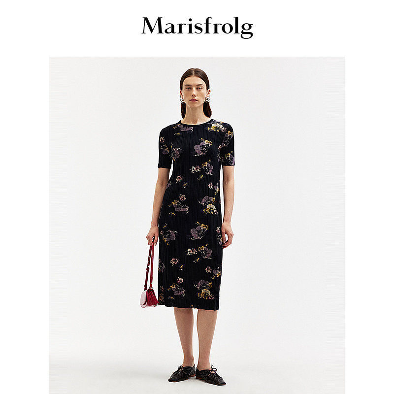 【艺术家灵感】Marisfrolg玛丝菲尔夏季新款纯棉时尚印花连衣裙女