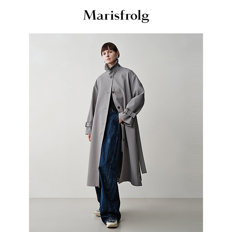 【随型风衣】Marisfrolg玛丝菲尔秋季新款廓形都市感风衣外套女款
