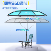 渔之源拐杖钓鱼伞大钓伞2024新款 户外专用雨伞防雨黑胶防晒遮阳伞