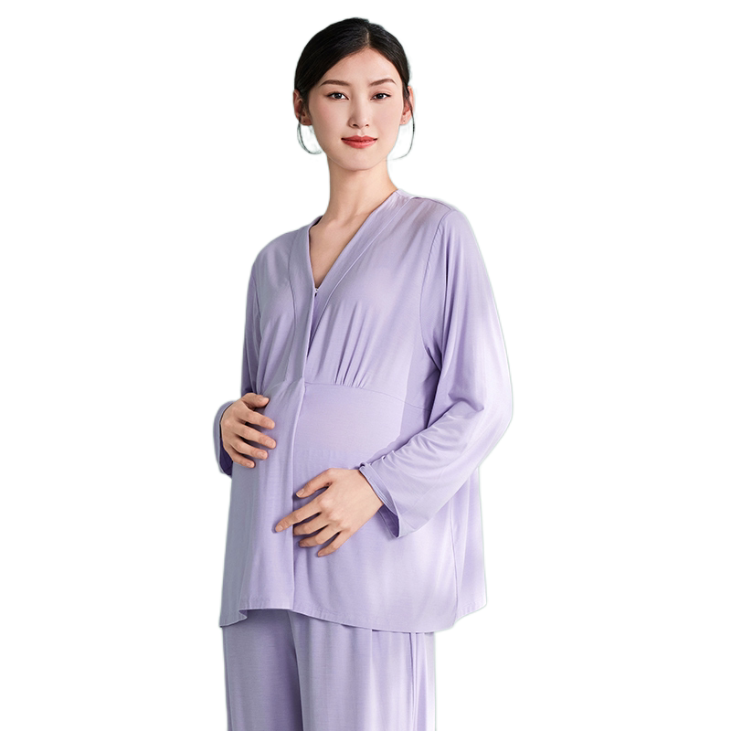 秋鹿女莫代尔5A抑菌防螨睡衣