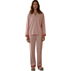 秋鹿抗菌棉情侣家居服套装男士