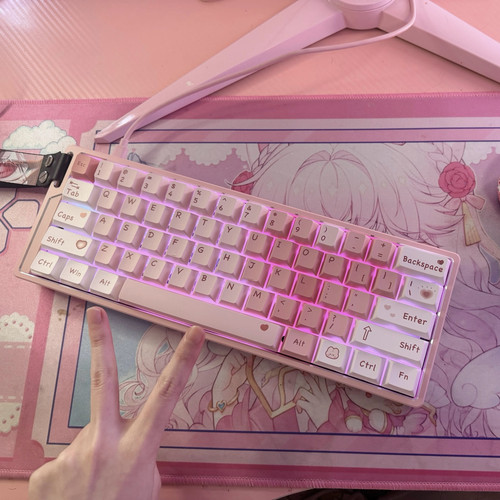 桃之夭夭键帽适合wooting雨75d82