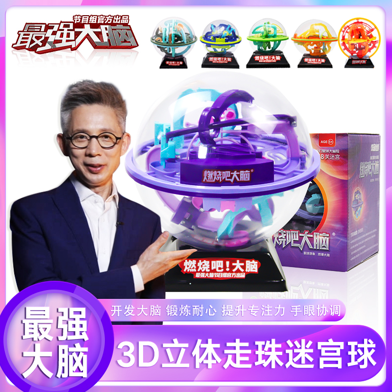 最强大脑3d立体迷宫球走珠儿童男孩益智力动脑思维训练专注力玩具 玩具/童车/益智/积木/模型 迷宫类 原图主图