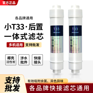 净水器滤芯后置活性炭小T33通用一体快接滤芯直饮纯水机过滤配件