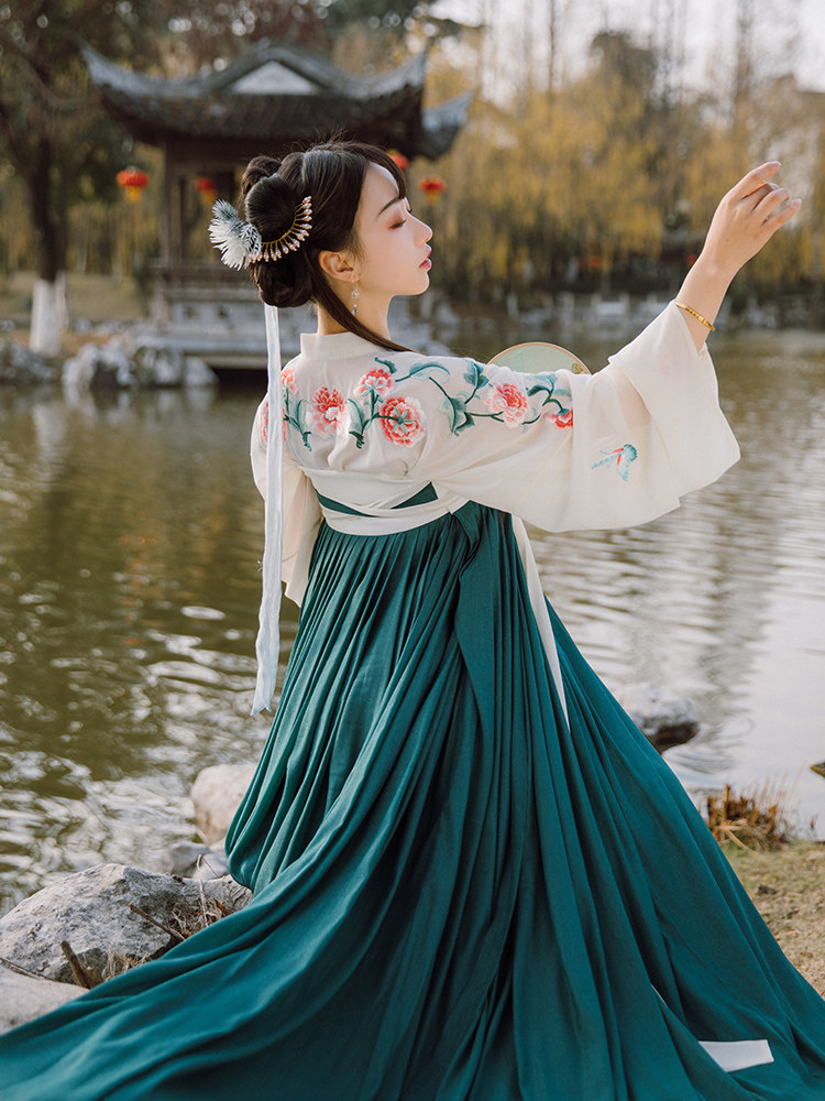 汉鸿唐正品陌上花开原创汉服唐制汉服定制/加工