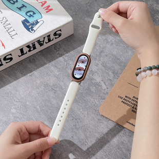 潮男女生配件手腕带 iboann适用小米手环8腕带小米手环7表带6 3轻硅胶nfc夏天透气智能运动八代替换带个性