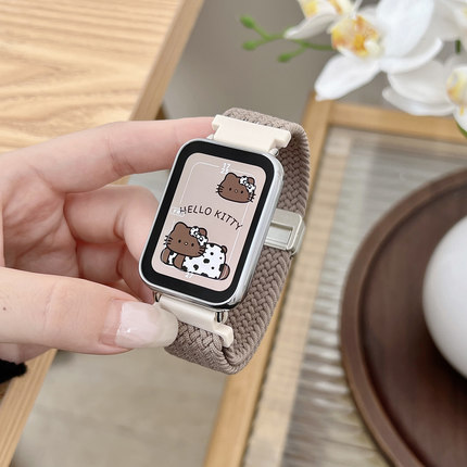 iboann适用小米9Pro手表8Pro表带手环7Pro腕带运动红米watch4智能3/2//1秋冬高级男女新款磁吸尼龙编织替换带