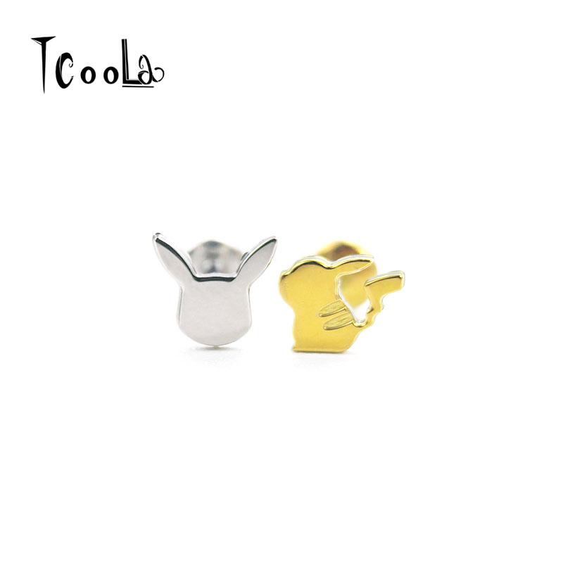 钛合金皮卡丘耳钉可爱小众耳骨钉