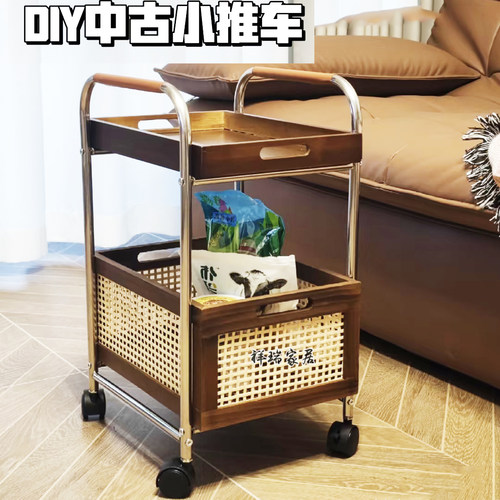 不锈钢带轮推车式脸盆架
