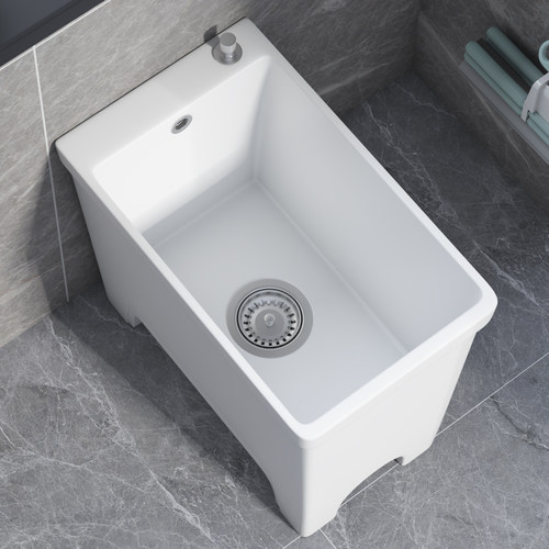 元匠窄长型高脚阳台拖把池