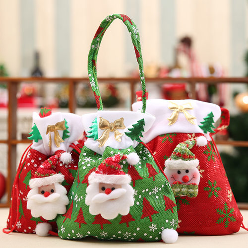 Santa Claus gift bag candy bag Christmas gift bag圣诞糖果袋