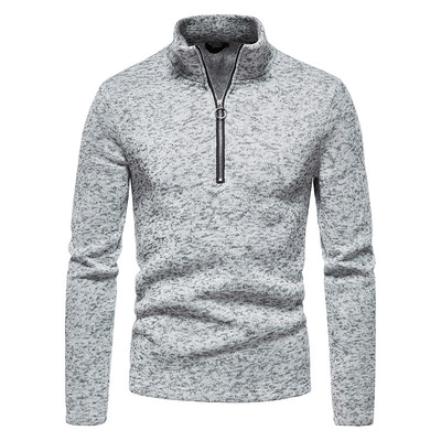 Winter men's hoodie zipper high neck base jacket打底衫外套