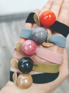 rubber band Candy color bright bead Girl hair ring head rope