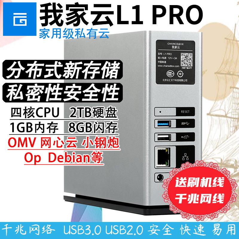 我家云粒子云L1 PRO 网心云2T私有云存储USB千兆网卡OMV送刷机线