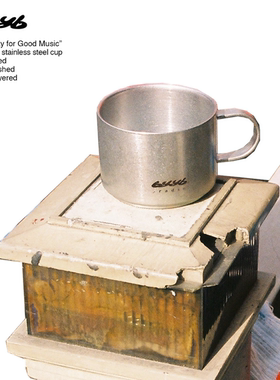 byyb.store 手工做旧双层不锈钢杯「需要音乐来解渴」原创图案