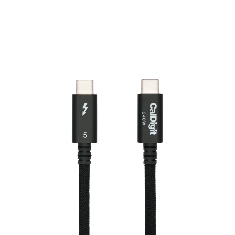 CalDigit雷电5编织数据线Thunderbolt 5 Pro 240W连接线0.5米