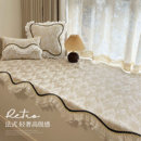 防滑飘窗垫2025新款 奶油风窗台坐垫异形不规则雪尼尔阳台垫子 法式