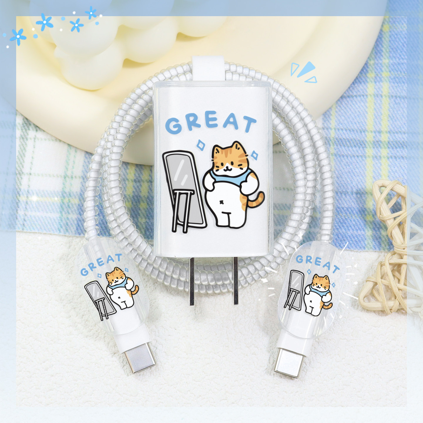 适用数据线缠绕绳华为pura80/purax防断裂修复神器66W快充头套华为matepadmini透明印花款充电器保护套matex7,3C数码配件,充电器保护套,淘宝优惠券,粉丝福利购,淘宝优惠卷