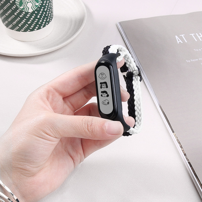 小米手环6/7腕带小米手环5/6表带3nfc智能运动编织个性新品条纹男女