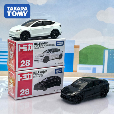 TOMY多美卡特斯拉毛豆Y合金车模