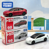 Model TOMY 多美卡仿真合金小汽车模型玩具98号特斯拉TESLA 3毛豆
